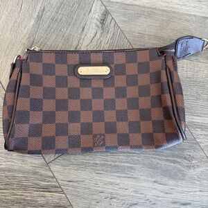 Louis Vuitton Checkered Brown and Black Wristlet